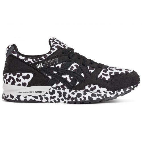 Кроссы ASICS Gel-Lyte V Comme des Garcons Shirt Leopard Black - мужская сетка размеров