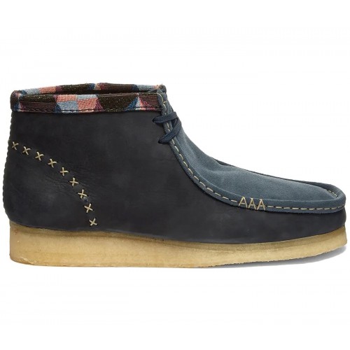 Clarks Originals Wallabee END. Artisan Craft Navy - мужская сетка размеров