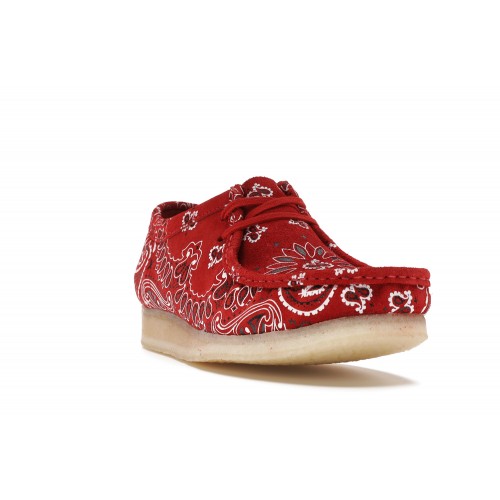 Clarks Originals Wallabee Supreme Bandana Red - мужская сетка размеров