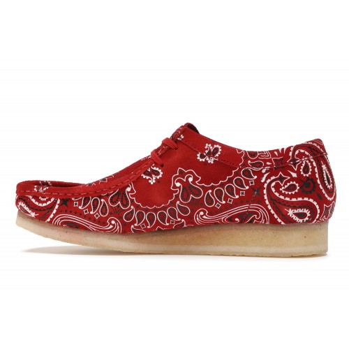 Clarks Originals Wallabee Supreme Bandana Red - мужская сетка размеров