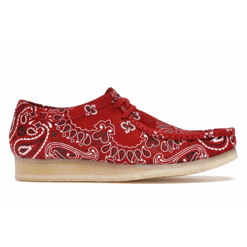 Clarks Originals Wallabee Supreme Bandana Red - мужская сетка размеров