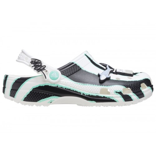 Crocs Classic Clog Ron English Party Animals Zebra White - мужская сетка размеров