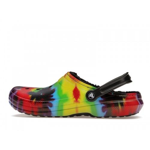 Crocs Classic Tie-Dye Lined Clog Multi Black - мужская сетка размеров