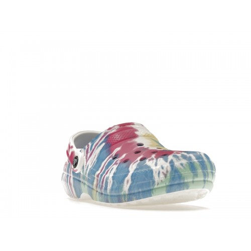 Crocs Classic Tie-Dye Lined Clog Powder Blue Multi - мужская сетка размеров