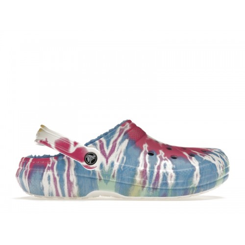 Crocs Classic Tie-Dye Lined Clog Powder Blue Multi - мужская сетка размеров