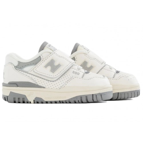 Кроссы New Balance 550 Aime Leon Dore White Grey (TD) - детская сетка размеров