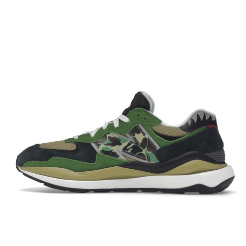 Кроссы New Balance 57/40 BAPE Green - мужская сетка размеров