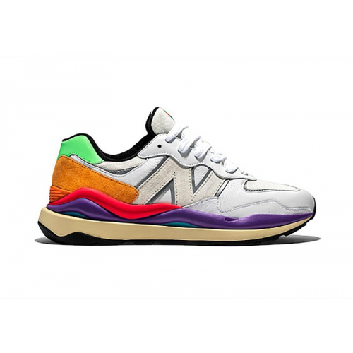 Кроссы New Balance 57/40 White Multicolor - мужская сетка размеров
