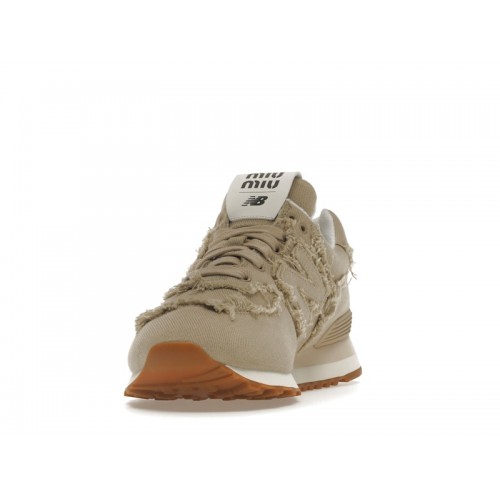 Кроссы New Balance 574 Miu Miu Denim Colonial Beige (W) - женская сетка размеров
