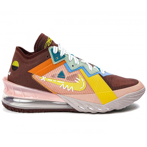 Кроссы Nike LeBron 18 Low Mimi Plange Mad King - мужская сетка размеров