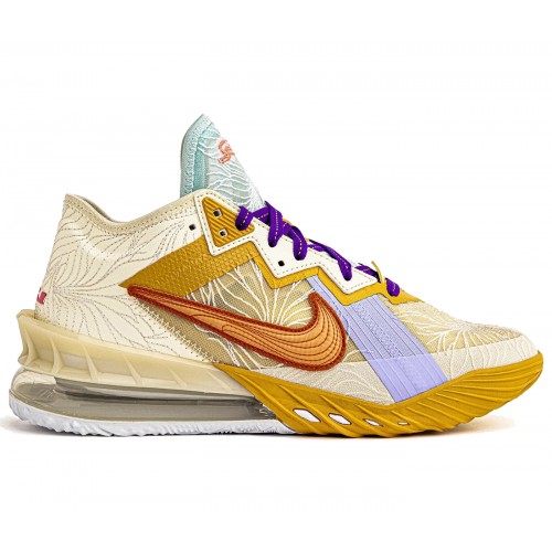 Кроссы Nike LeBron 18 Low Mimi Plange Scarred Perfection - мужская сетка размеров