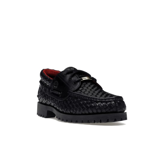Timberland Woven Leather 3-Eye Lug Supreme Black - мужская сетка размеров