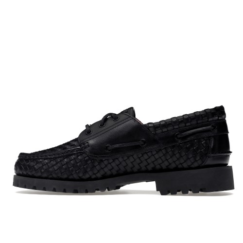 Timberland Woven Leather 3-Eye Lug Supreme Black - мужская сетка размеров