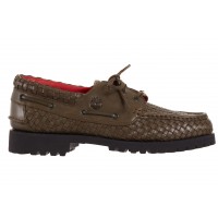 Timberland Woven Leather 3-Eye Lug Supreme Olive