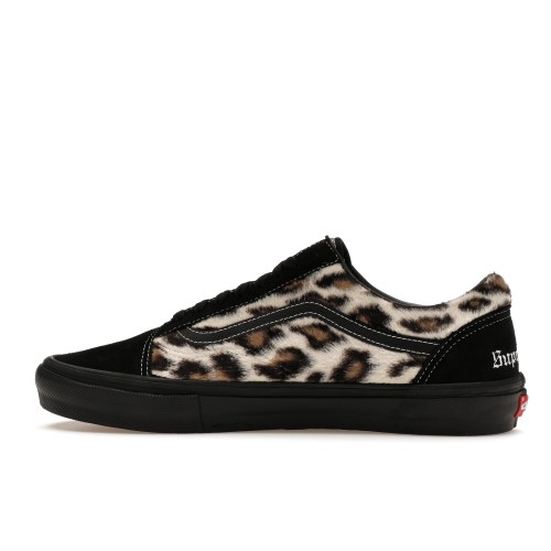 Кроссы Vans Old Skool Supreme Leopard Black - мужская сетка размеров