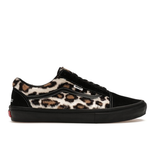 Кроссы Vans Old Skool Supreme Leopard Black - мужская сетка размеров