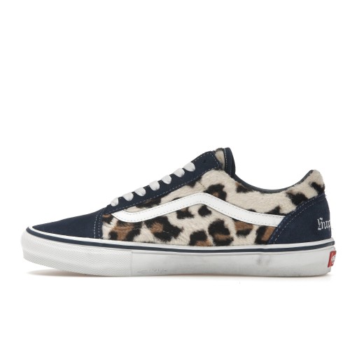 Кроссы Vans Old Skool Supreme Leopard Navy - мужская сетка размеров