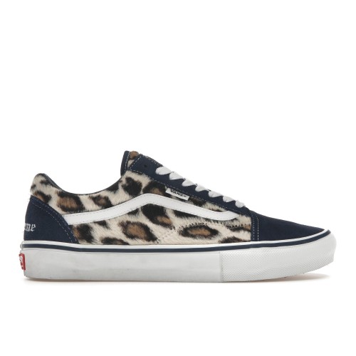 Кроссы Vans Old Skool Supreme Leopard Navy - мужская сетка размеров