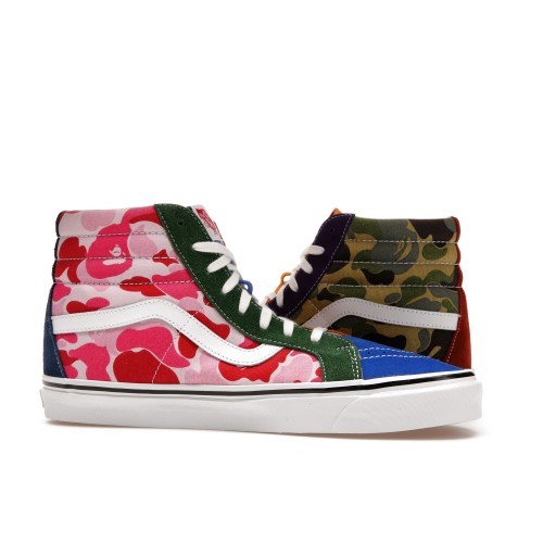 Кроссы Vans Sk8-Hi DX Bape Multi Camo - мужская сетка размеров