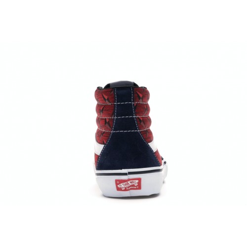 Кроссы Vans Sk8-Hi Supreme Diamond Plate Navy - мужская сетка размеров