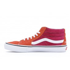 Кеды Vans Sk8-Mid Supreme Croc Corduroy Fuchsia