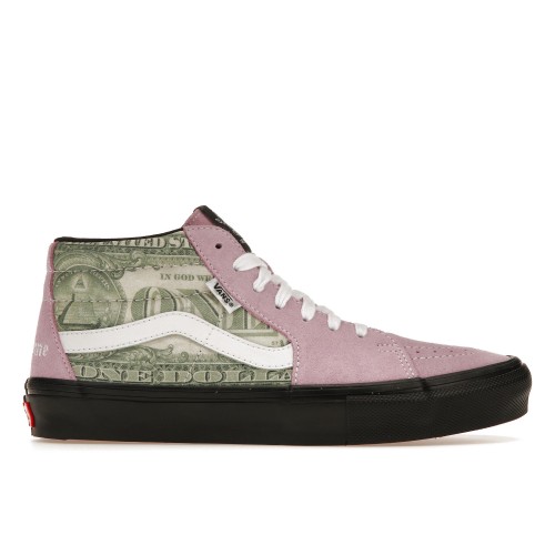 Кроссы Vans Skate Grosso Mid Supreme Dollar Pink - мужская сетка размеров