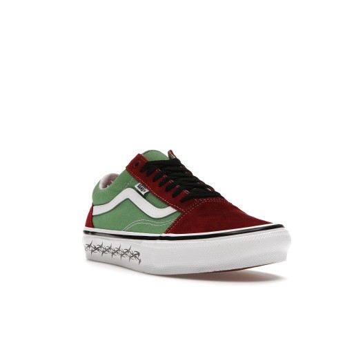 Кеды Vans Skate Old Skool Supreme Tribal Barbed Wire Green - мужская сетка размеров