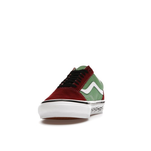 Кеды Vans Skate Old Skool Supreme Tribal Barbed Wire Green - мужская сетка размеров