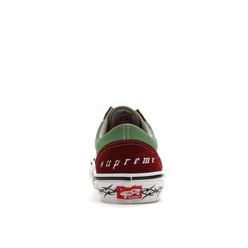 Кеды Vans Skate Old Skool Supreme Tribal Barbed Wire Green - мужская сетка размеров