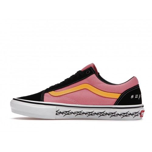 Кеды Vans Skate Old Skool Supreme Tribal Barbed Wire Pink - мужская сетка размеров