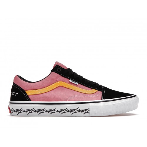 Кеды Vans Skate Old Skool Supreme Tribal Barbed Wire Pink - мужская сетка размеров