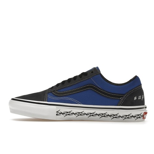 Кеды Vans Skate Old Skool Supreme Tribal Barbed Wire Royal - мужская сетка размеров